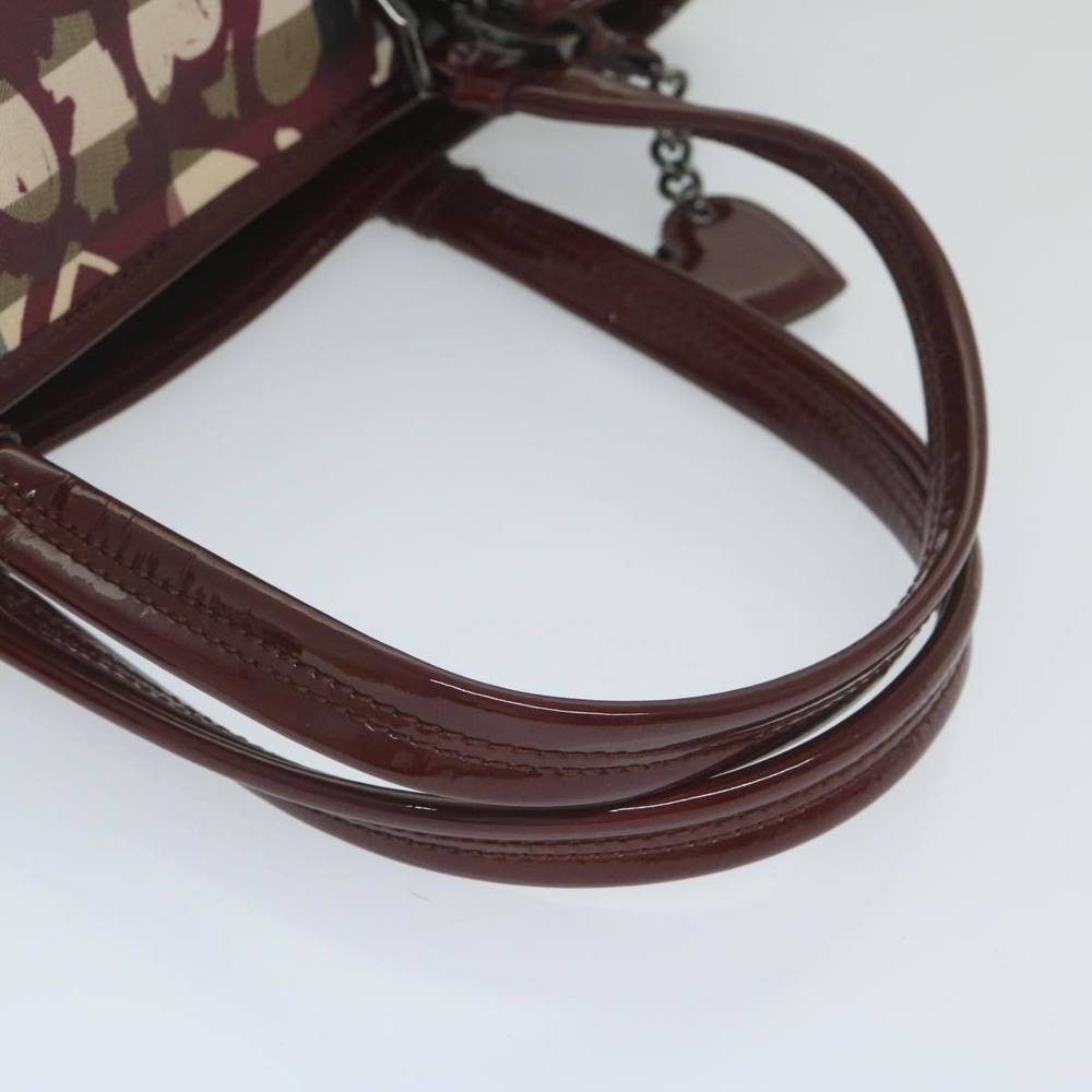 BURBERRY Nova Check Tote Bag PVC Leather Red Auth hk959 - Picture 7 of 16